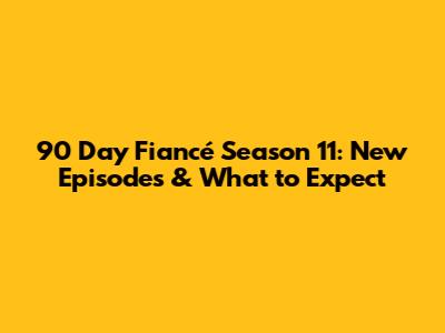 90 Day Fiancé Season 11: New Episodes & What to Expect