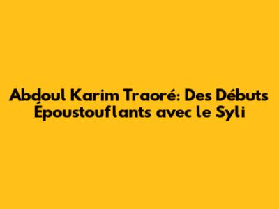 Abdoul Karim Traoré: Des Débuts Époustouflants avec le Syli