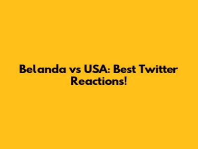 Belanda vs USA: Best Twitter Reactions!
