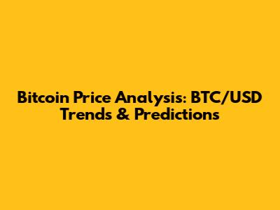 Bitcoin Price Analysis: BTC/USD Trends & Predictions