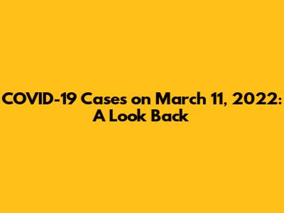 COVID-19 Cases on March 11, 2022: A Look Back
