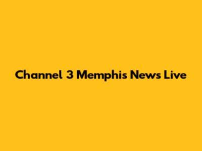 Channel 3 Memphis News Live