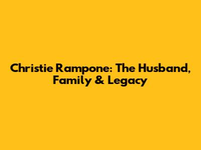 Christie Rampone: The Husband, Family & Legacy