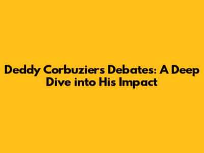 Deddy Corbuzier's Debates: A Deep Dive into His Impact