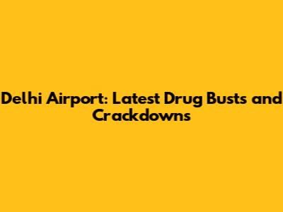 Delhi Airport: Latest Drug Busts and Crackdowns