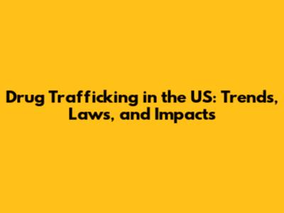 Drug Trafficking in the US: Trends, Laws, and Impacts