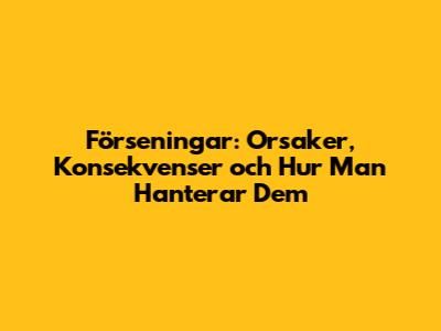 Förseningar: Orsaker, Konsekvenser och Hur Man Hanterar Dem