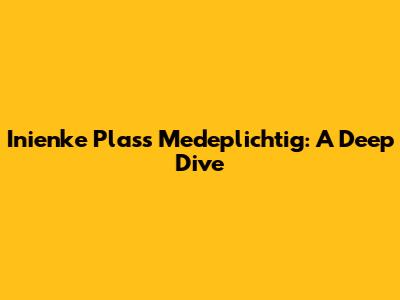Inienke Plas's 'Medeplichtig': A Deep Dive