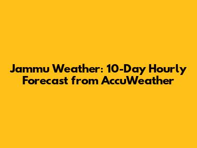 Jammu Weather: 10-Day Hourly Forecast from AccuWeather