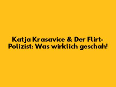 Katja Krasavice & Der Flirt-Polizist: Was wirklich geschah!