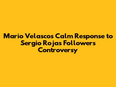 Mario Velasco's Calm Response to Sergio Rojas' Followers' Controversy