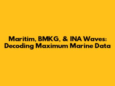 Maritim, BMKG, & INA Waves: Decoding Maximum Marine Data