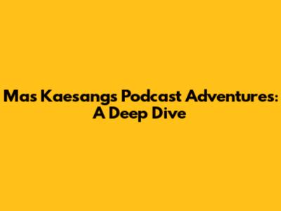 Mas Kaesang's Podcast Adventures: A Deep Dive