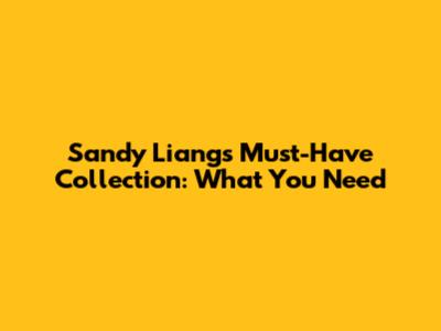Sandy Liang's Must-Have Collection: What You Need