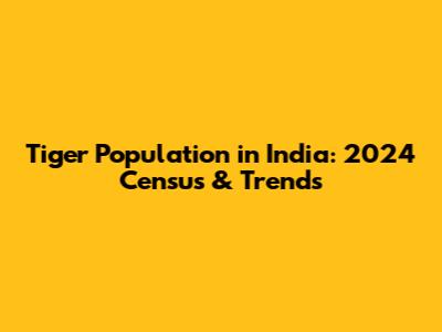 Tiger Population in India: 2024 Census & Trends