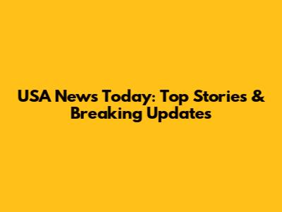 USA News Today: Top Stories & Breaking Updates