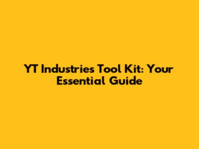 YT Industries Tool Kit: Your Essential Guide